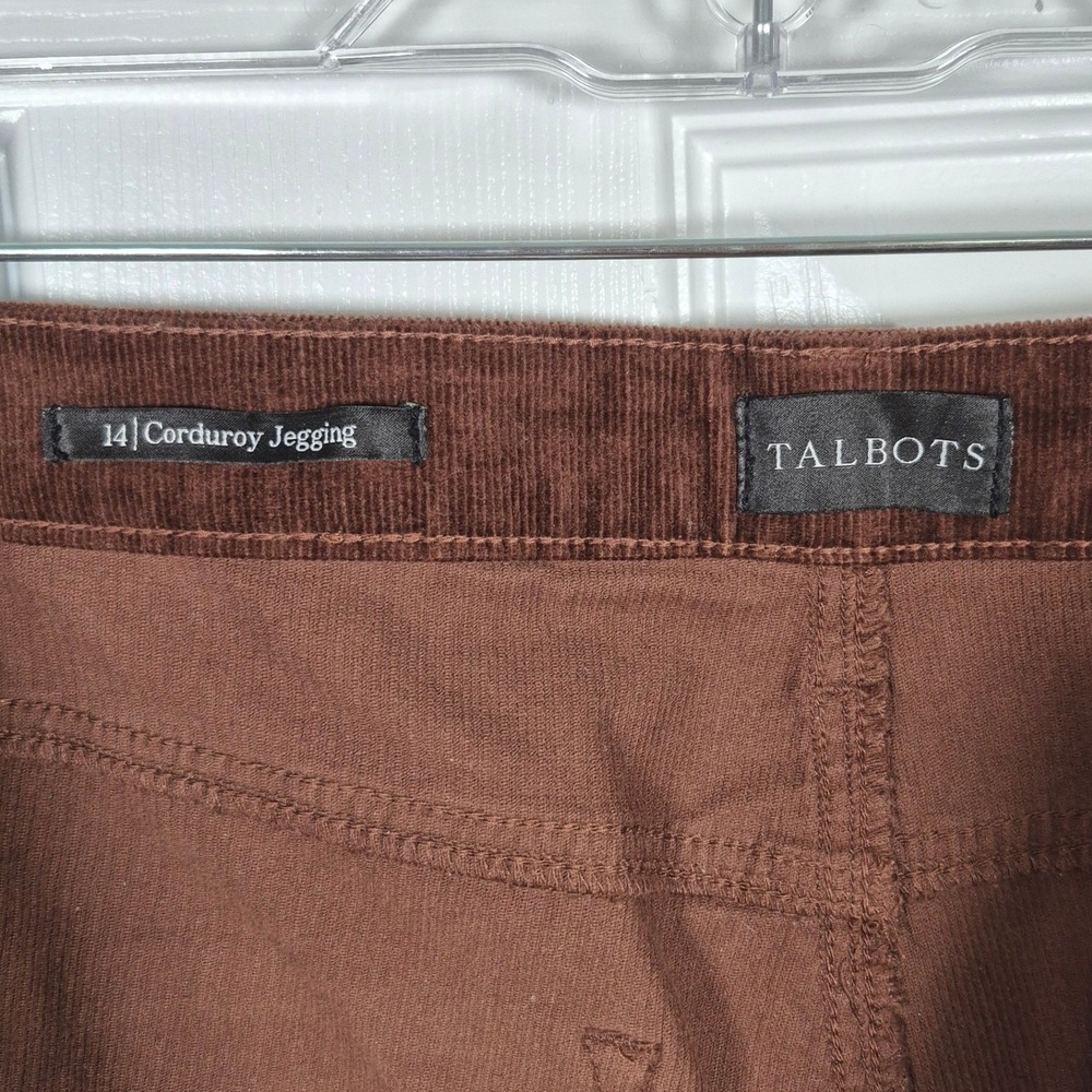 Talbots brown corduroy jegging straight leg pants women's 14 - Picture 8 of 10